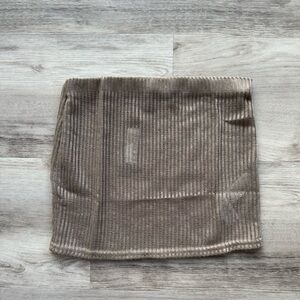 PrettyLittleThing Taupe Sheer Soft Low Waist Micro Mini Skirt